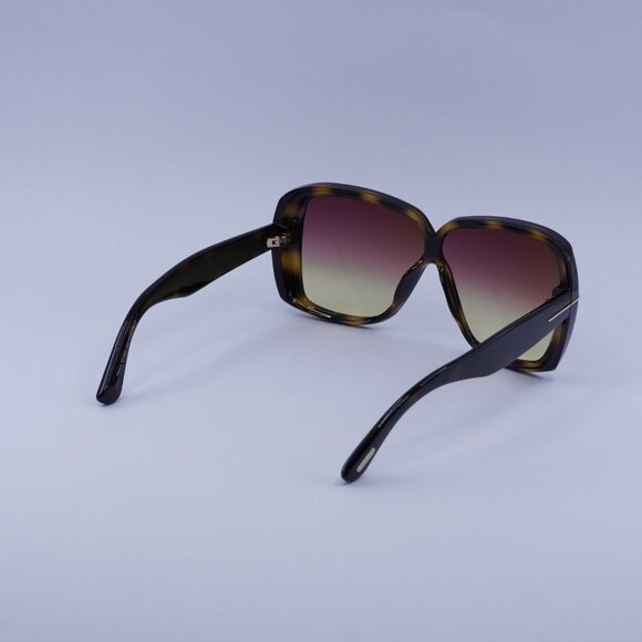 Tom Ford Marilyn FT1037 52Z Sunglasses Havana Square Frame, Violet Lenses - Picture 3 of 8